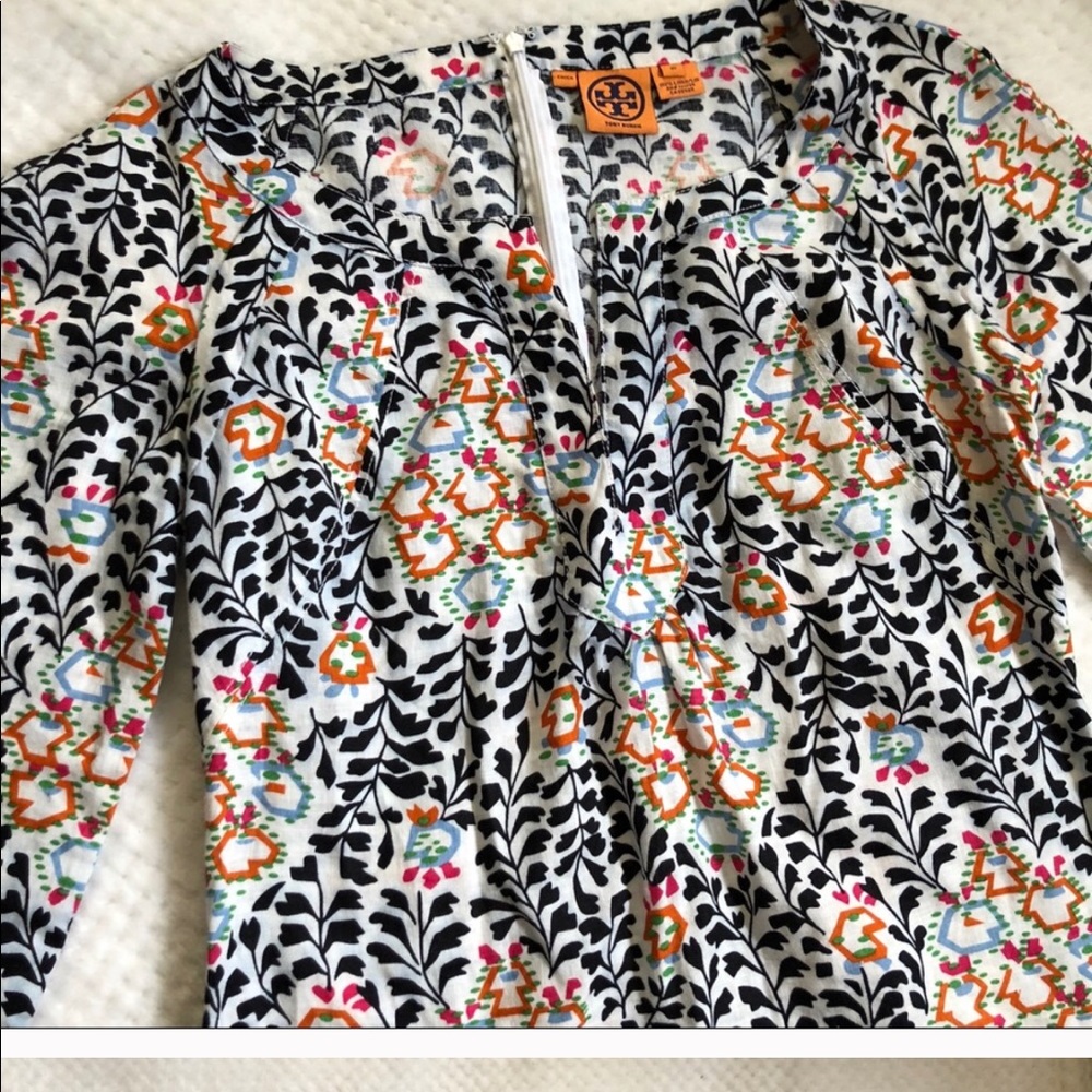 Tory Burch Alexiane linen tunic size 10